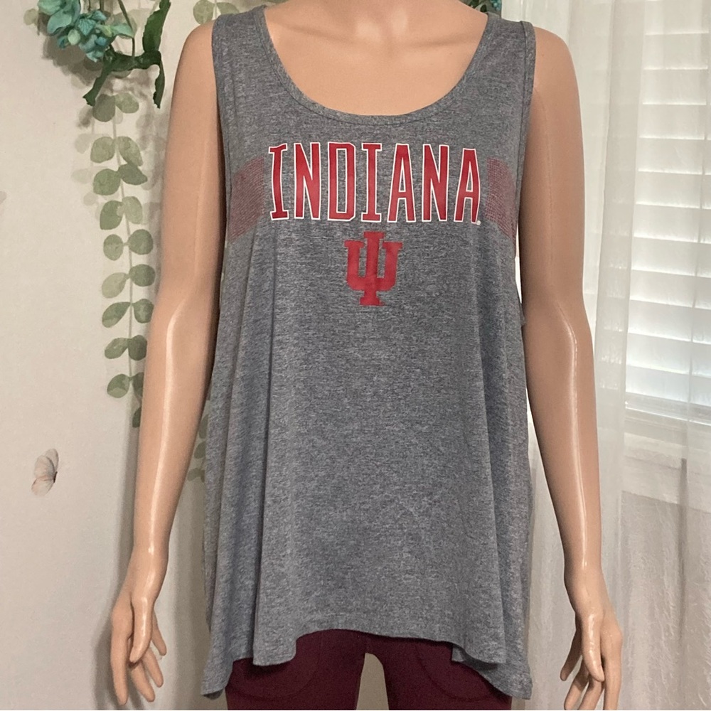 🌸 Sz XL Indiana Hoosiers Tank Top – Open Back Workout Shirt